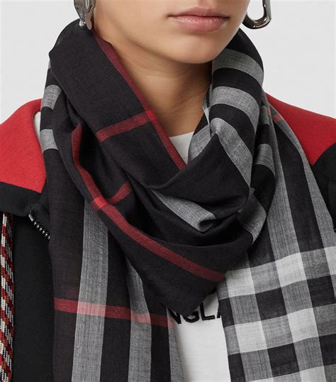 burberry oversized check scarf|Burberry Check scarf wool fringe.